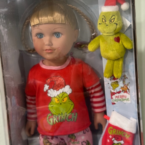 New My Life As Poseable Grinch Sleepover 18 inch Doll, Blonde Hair, Blue Eyes. - Picture 2 of 6